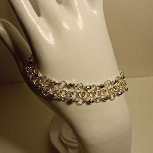 💍SILVER METAL BEADED CHAIN BRACELET